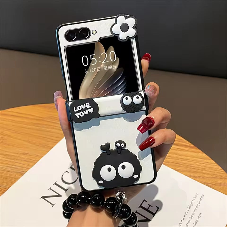 GOGO Black & White Samsung Flip Fold Case