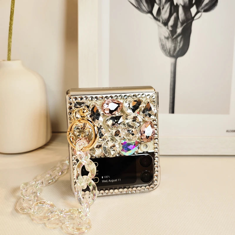 Luxury Diamond Bling Samsung Flip Armband Case