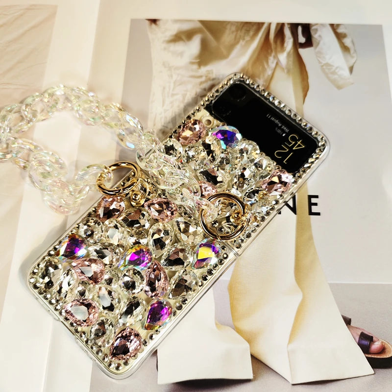 Luxury Diamond Bling Samsung Flip Armband Case