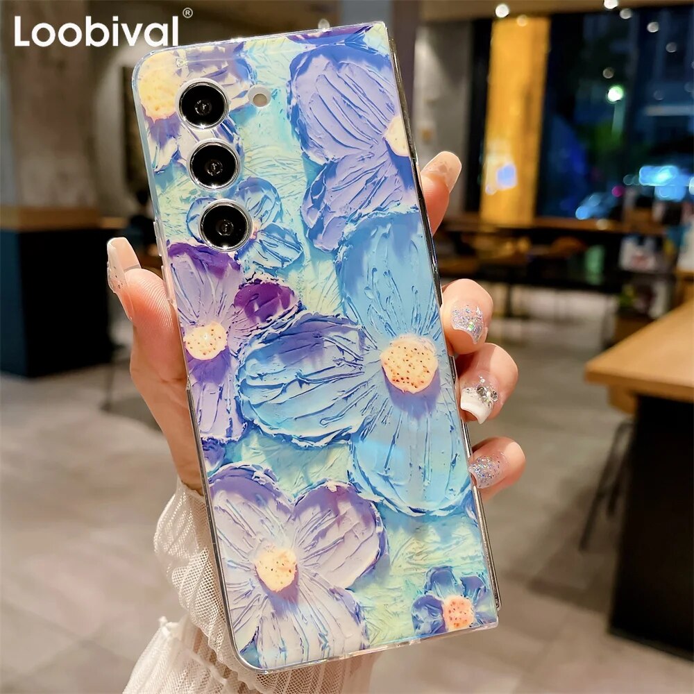 Floral Oil Paint Samsung Case