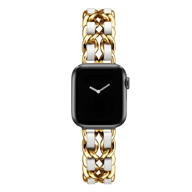 Luxury Criss-Cross Metal Chain Apple Watch Strap [STRAP ONLY]