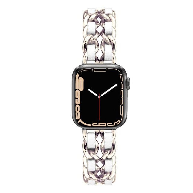 Luxury Criss-Cross Metal Chain Apple Watch Strap [STRAP ONLY]