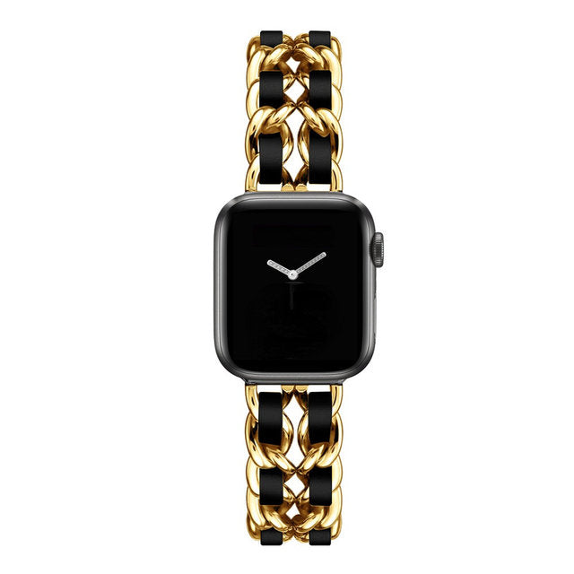 Luxury Criss-Cross Metal Chain Apple Watch Strap [STRAP ONLY]