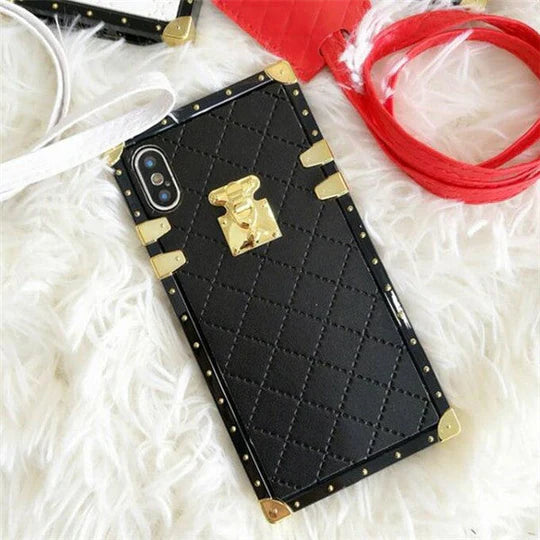 Premium Leather Square Samsung Case