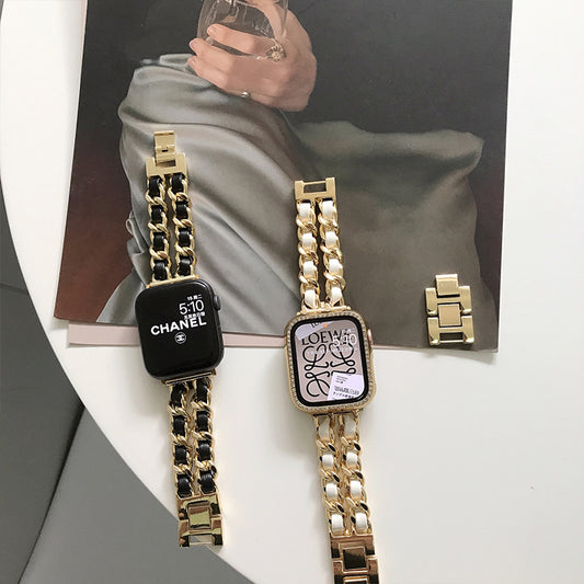 Luxury Criss-Cross Metal Chain Apple Watch Strap [STRAP ONLY]