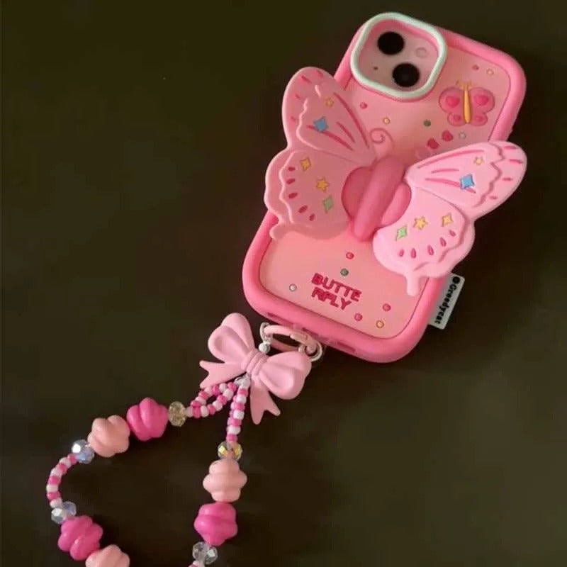 Pink Butterfly iPhone Case