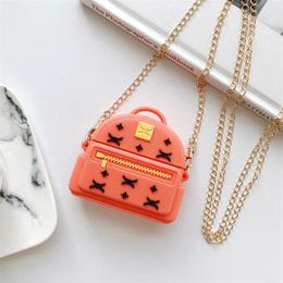 Orange Bag Airpod Case with chain