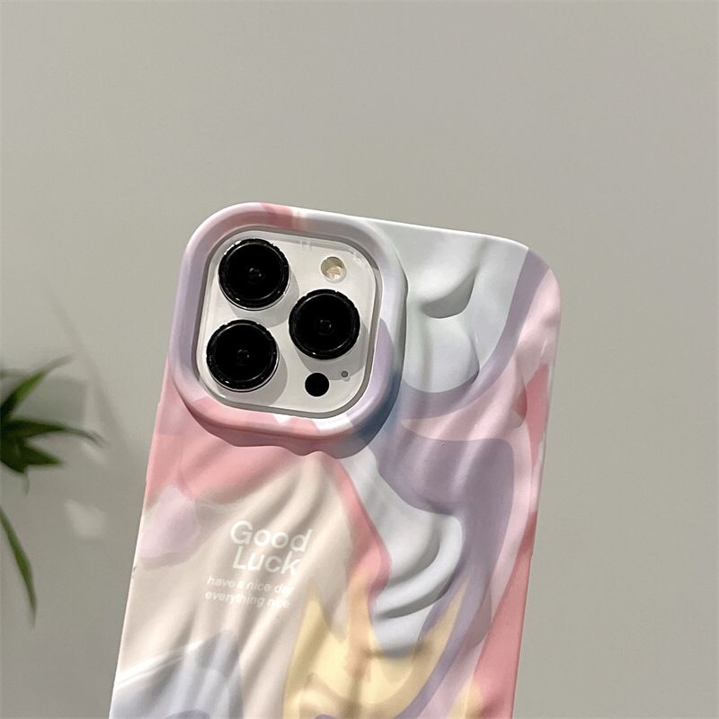 Multi Color Wavy Texture  iPhone Case