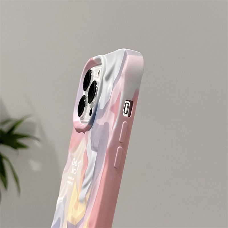 Multi Color Wavy Texture  iPhone Case