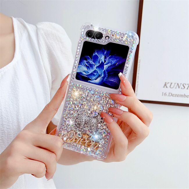 Luxury Stunning Crystal Handmade Samsung Flip Case