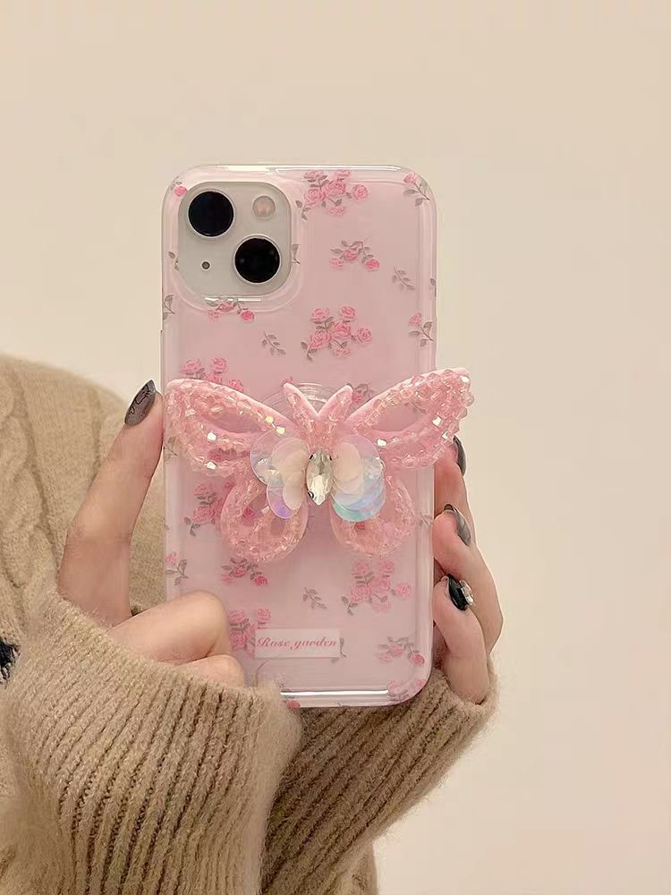 Rose Garden Butterfly Iphone Case