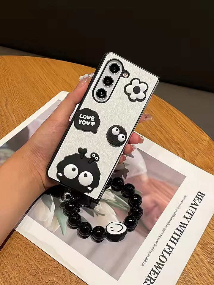 GOGO Black & White Samsung Flip Fold Case