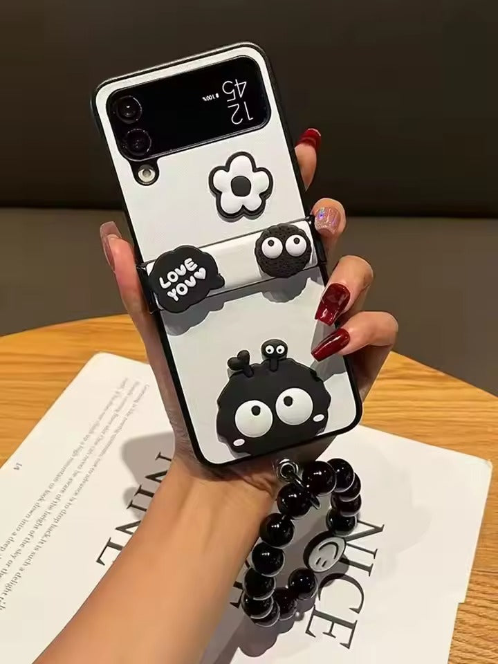 GOGO Black & White Samsung Flip Fold Case