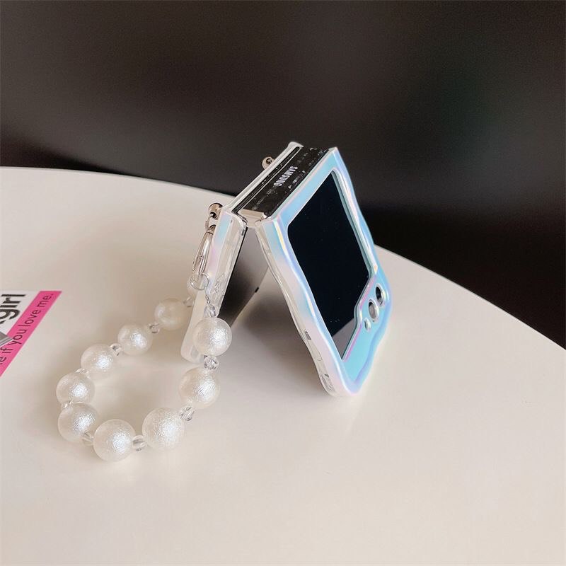 Luxury Silk Pearl Samsung Flip Case