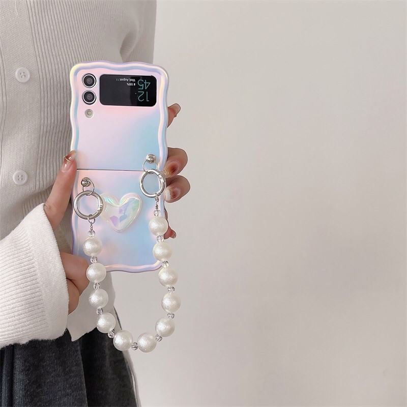 Luxury Silk Pearl Samsung Flip Case