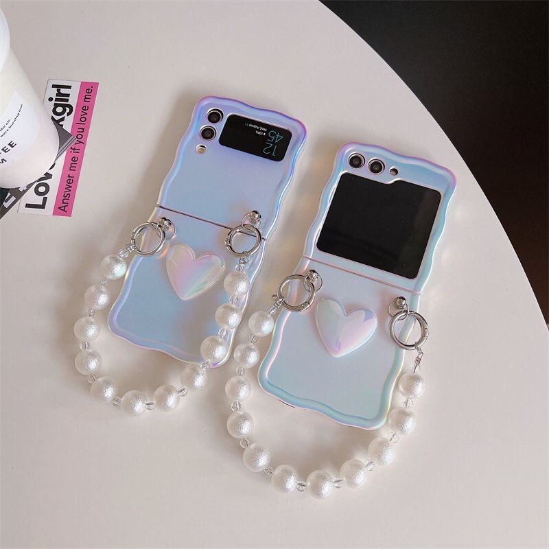 Luxury Silk Pearl Samsung Flip Case