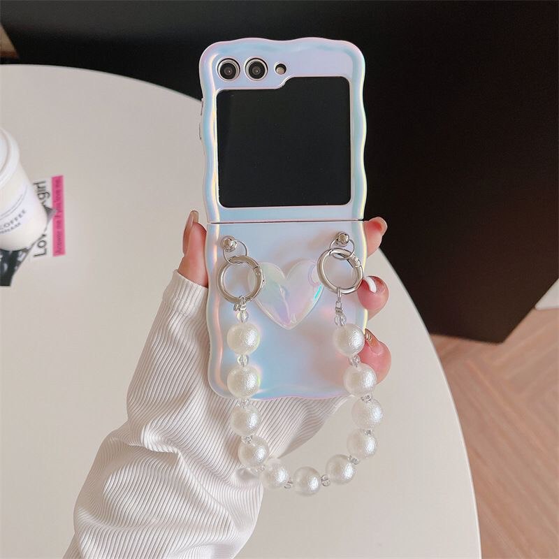 Luxury Silk Pearl Samsung Flip Case