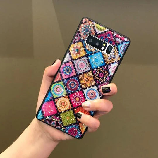 Artistic Glittery Flower Samsung Case