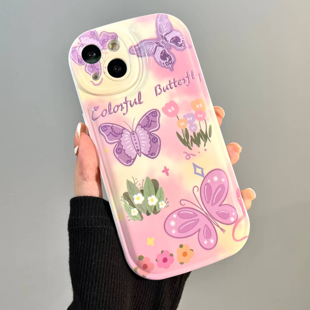 Colorful Butterfly Case With Charm