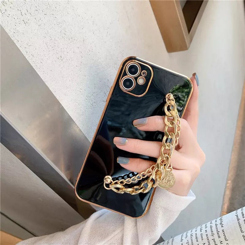 Royal Black Gold Chain Case