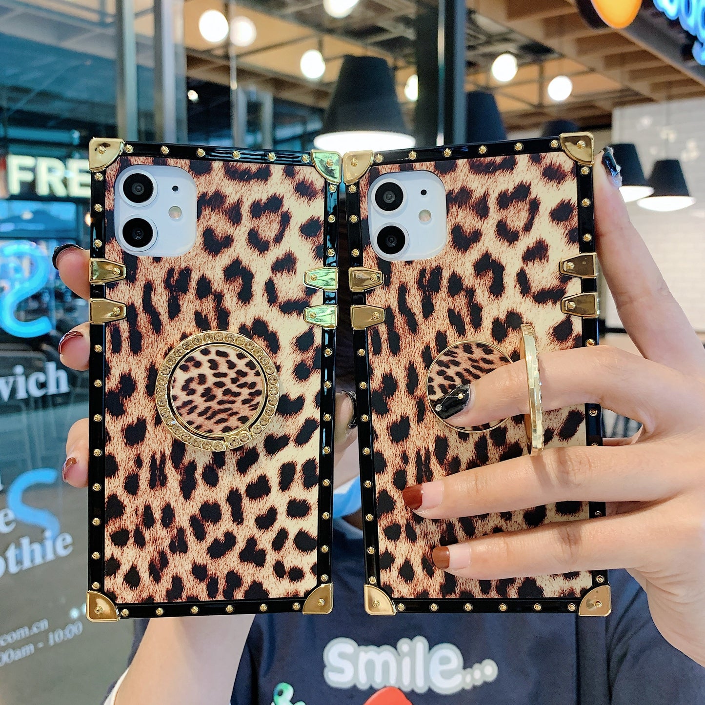 Luxury Leopard Brown Square Case